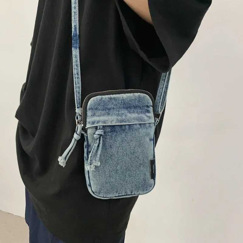 Zipper Sewing Thread Womens Shoulder Bag 2025 New Womens Crossbody bags Mobile Phone Bags Hot Selling Design Mini Denim bolso Y250719