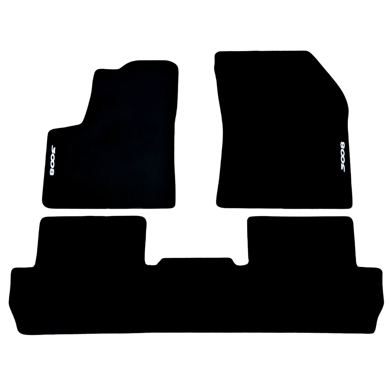 Car Floor Mats For Peugeot 3008 Velour Auto Liners Waterproof Black Carpet New