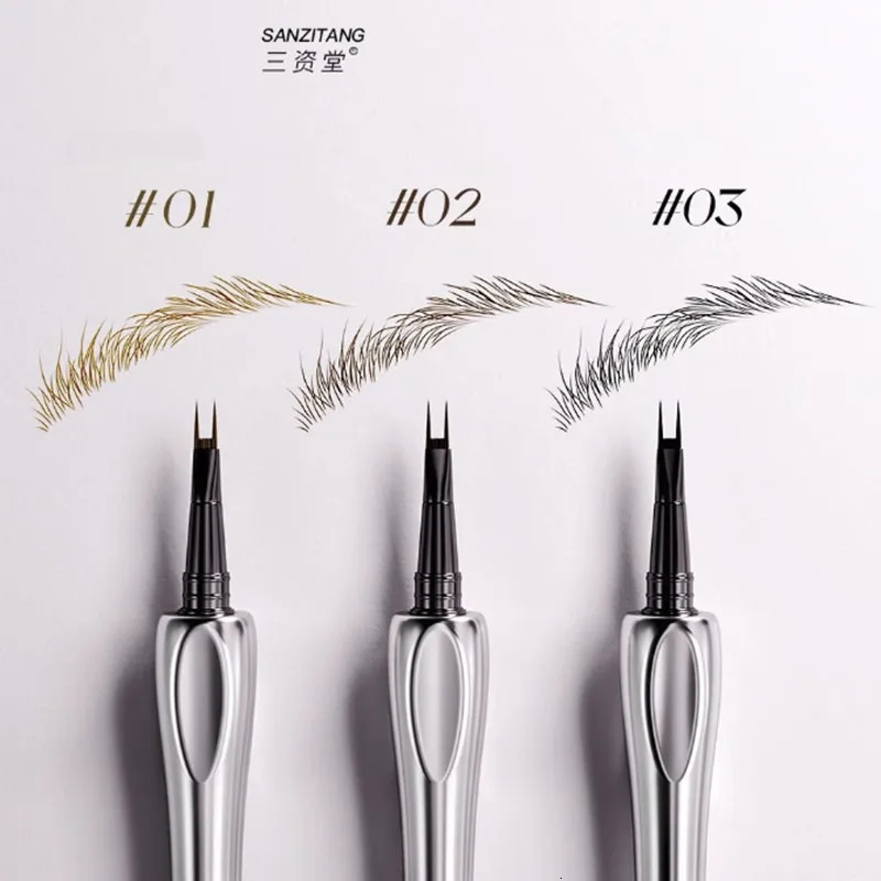 Sanzitang 2 Forks Liquid Eyebrow Pen Lower Eyelash Eyeliner Aegyo-sal Hair Line Pencil Waterproof Natural Wild Brows Eyes Beauty 250712