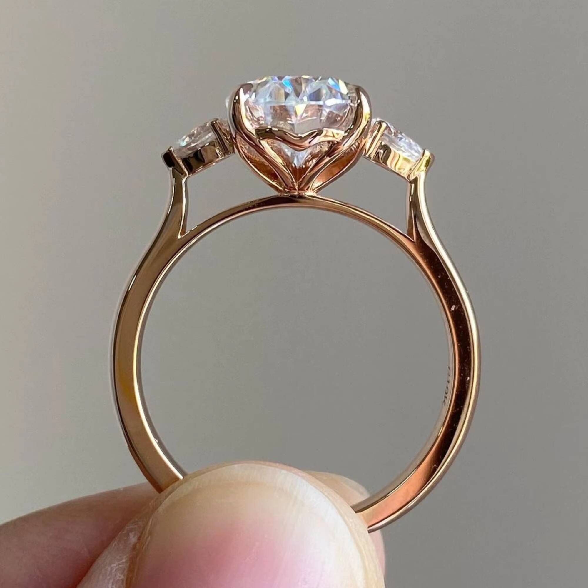 Best Quality 4 Ct Oval Cut Moissanite Diamond Ring 18K White Gold Original Jewelry Wholesale Factory Price Fine Jewelry Her