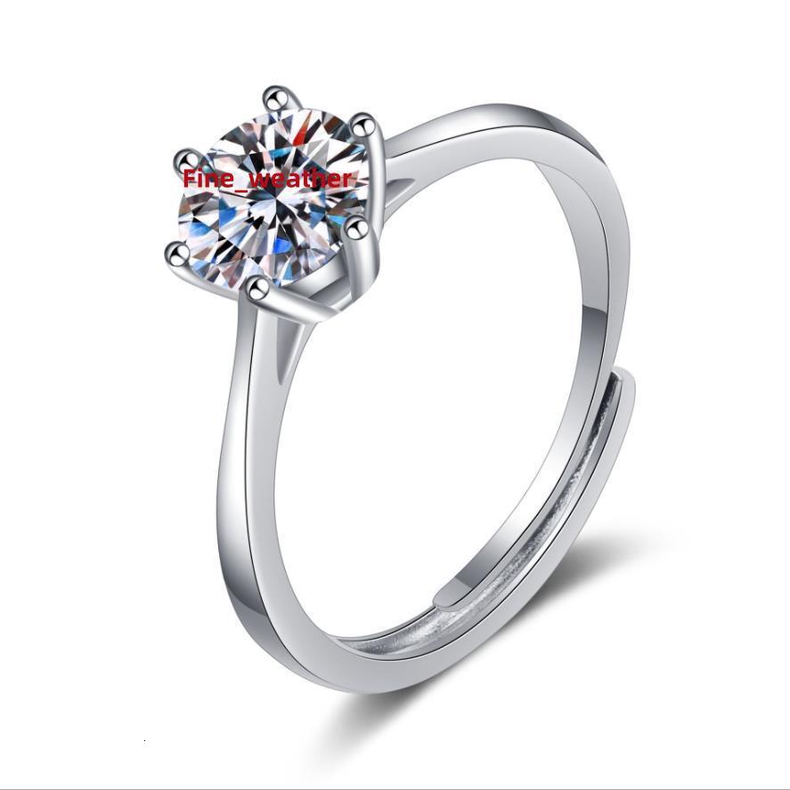 S925 Silver Moissanite Ring Elegant Proposal Ring with Advanced Temperament Elegant and Elegantly Designed