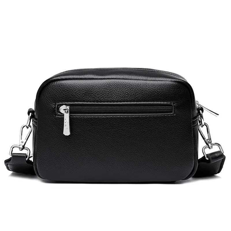 New 2024 Womens Shoulder Bag 100% Layer Cowhide Female Messenger Bags Trendy Designer Casual Handbag Wallet Sac A Main Y250719