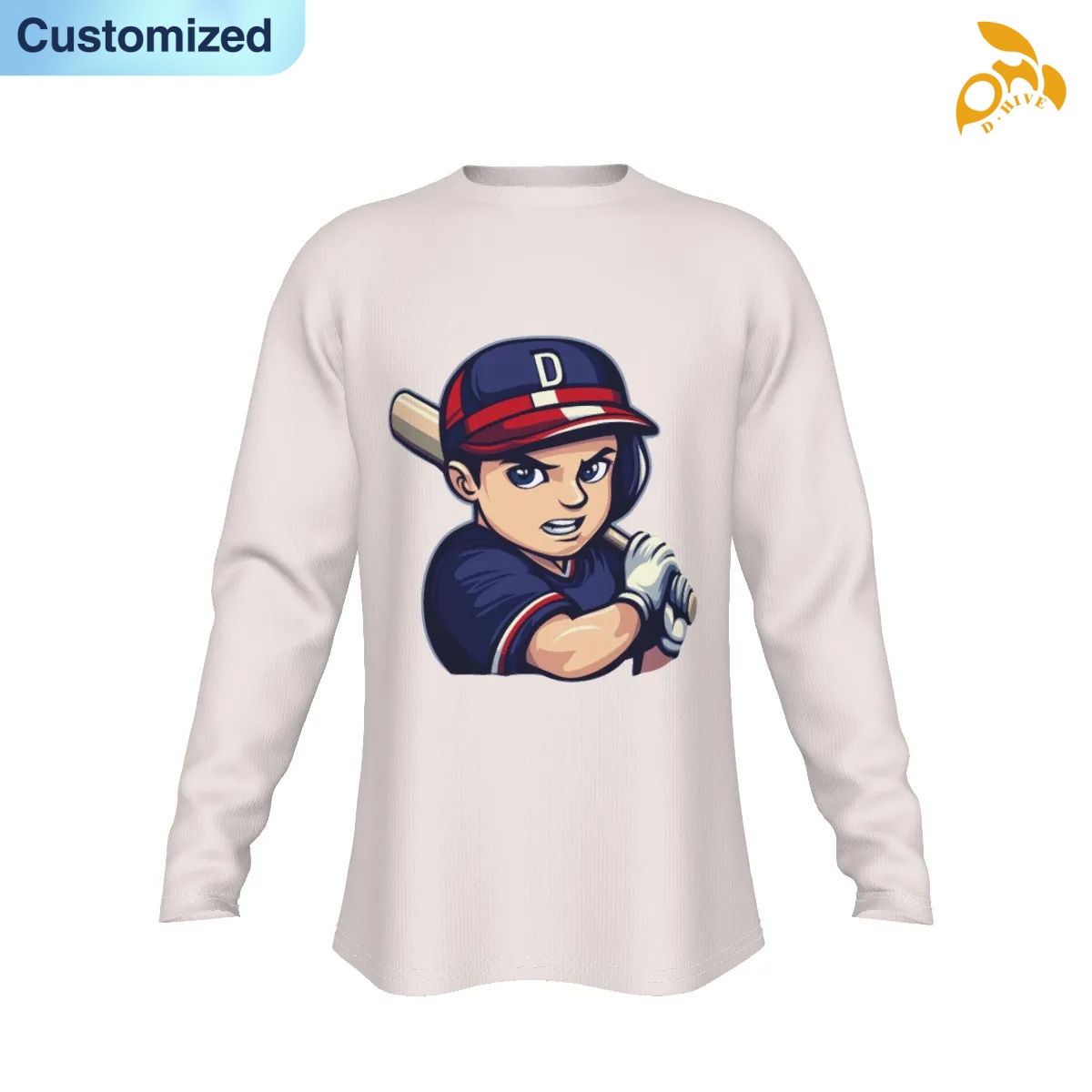 free shipping designer of customized breathable comfortable All-Over Print Men's long-sleeved T-shirt with exquisite patterns from US