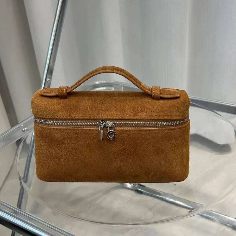 New Frosted Suede Lunch Box Hand-Held Shoulder Messenger Bag