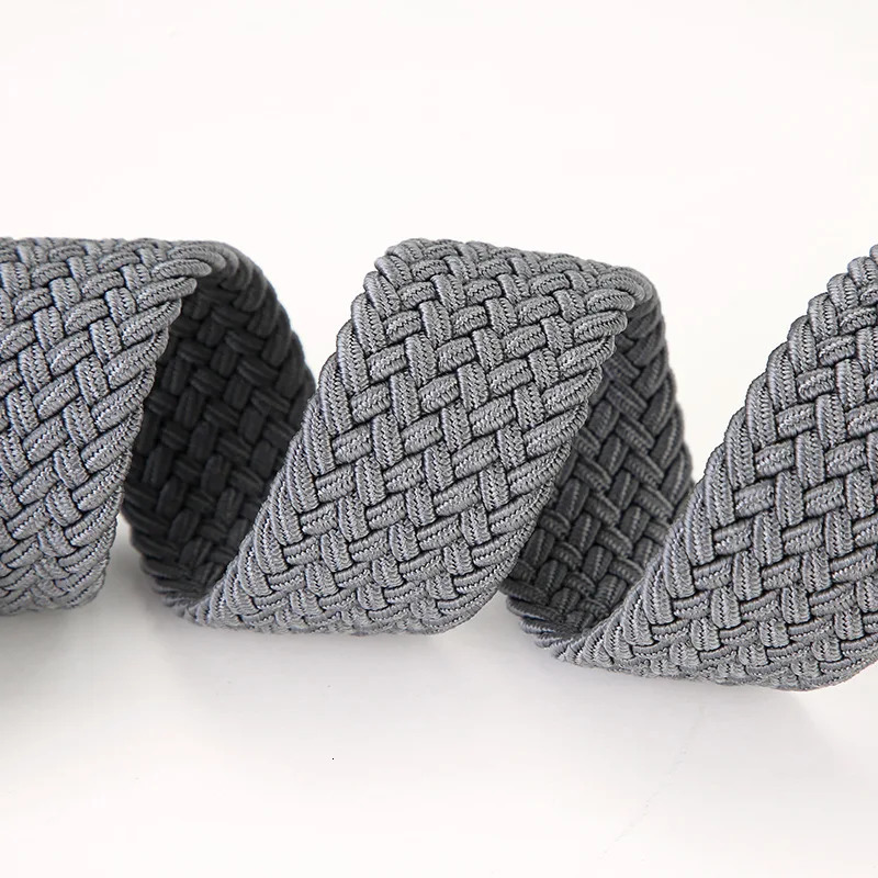 Plus Large Size 130 140 150cm Elastic Woven Belt Casual Women Mens Punched Waist Straps Stretch Canvas Pin Buckle Trouser Belts 250716