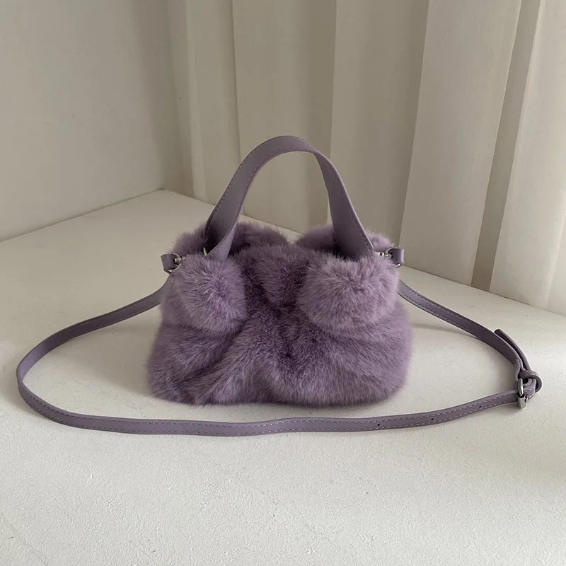 Faux Fur Tote Soft Girl Warm Bag Fluffy High Quality Fur Purse 250717