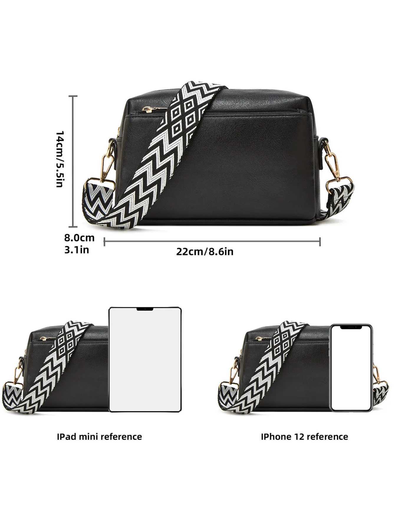 Womens Bag Single Shoulder Crossbody Small Bag New Multi Zipper Anti Splashing PU Womens Bag Womens Small Square Bag Y250719