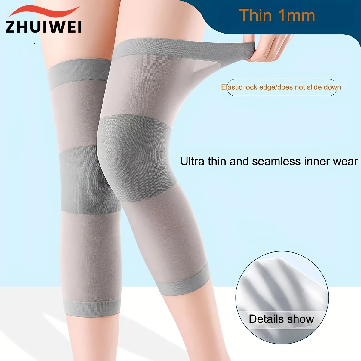 1 Pair WomenS Thin Knee SleevesLightweight Summer Pads for Sports 250708