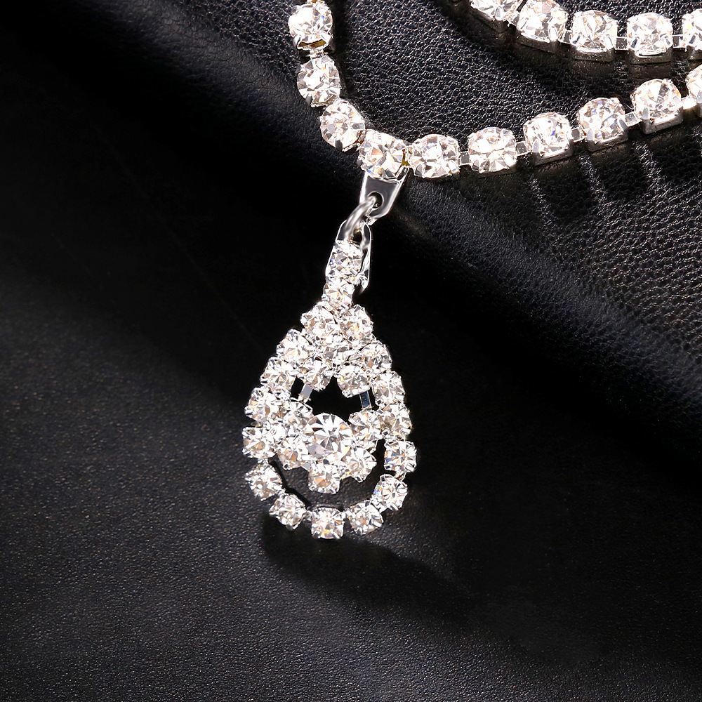 Stylish Water Drop Pendant Double Layer Waist Chain VVS Iced out Moissanite Inlaid Minimalist Sexy Metal Body Chain for Women