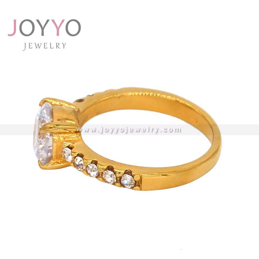 High Quality Stainless Steel Engagement 18k Gold Online Natural Mossinate Diamond Ring Shopping