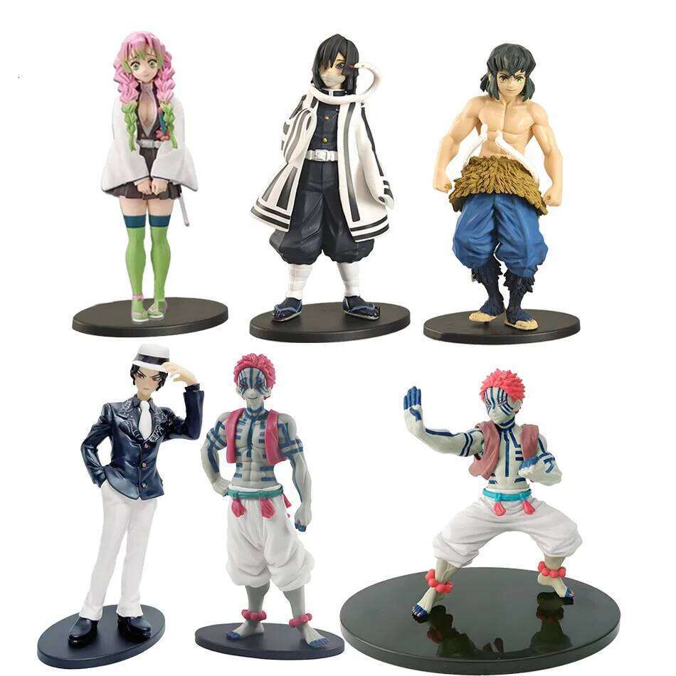 Anime Demon Slayer Kimetsu no Yaiba Kamado Tanjirou Action Figure Agatsuma Zenitsu Nezuko Warrior PVC Model Toys