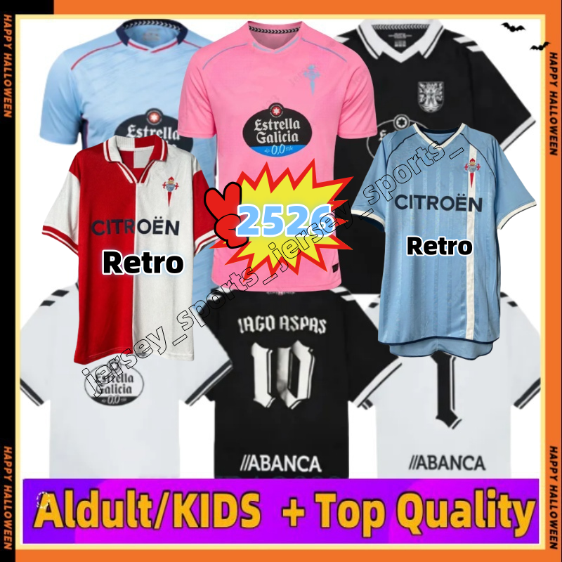 2025 2026Celtas Vigos Soccer Jerseys Vintage Oliveira Dos Cen Anos IAGO ASPAS FRAN BELTRAN 25 26 football shirt 2001 03 Retro Celtas 97 98 MOSTOVOI Football Shirt