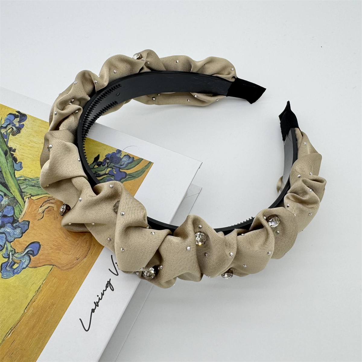 New full of stars high cranial top ruffled hair bands female summer diamond encrusted senior sense of temperament hair bands female