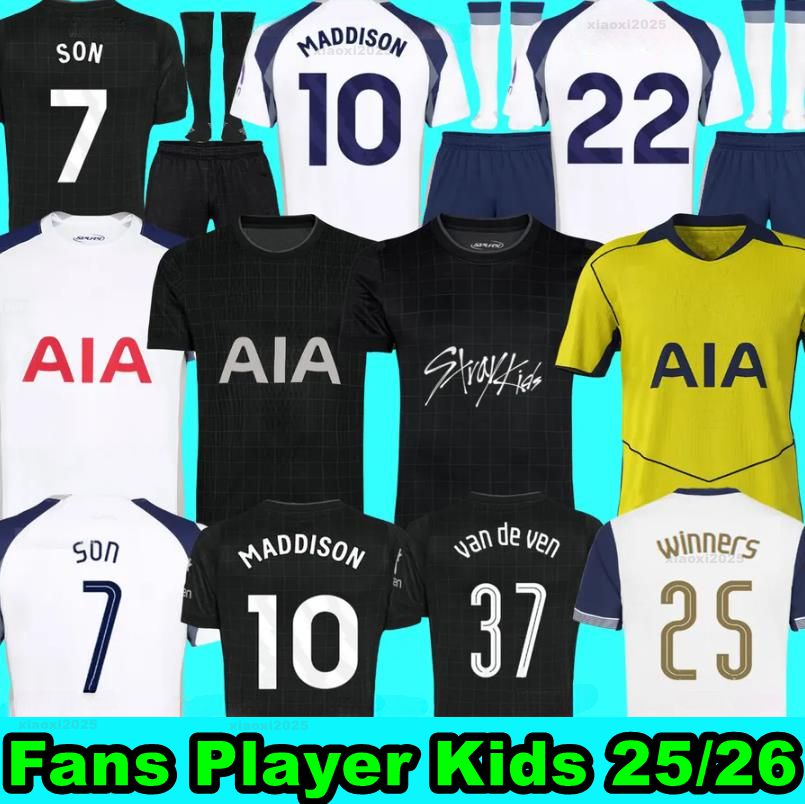 25 26 TottenhamES SON fans player version Soccer Jerseys 2025 2026 tottenhamjersey Football shirt ROMERO VAN DE VEN KULUSEVSKI PEDRO MADDISON VICARIO Stray Kids
