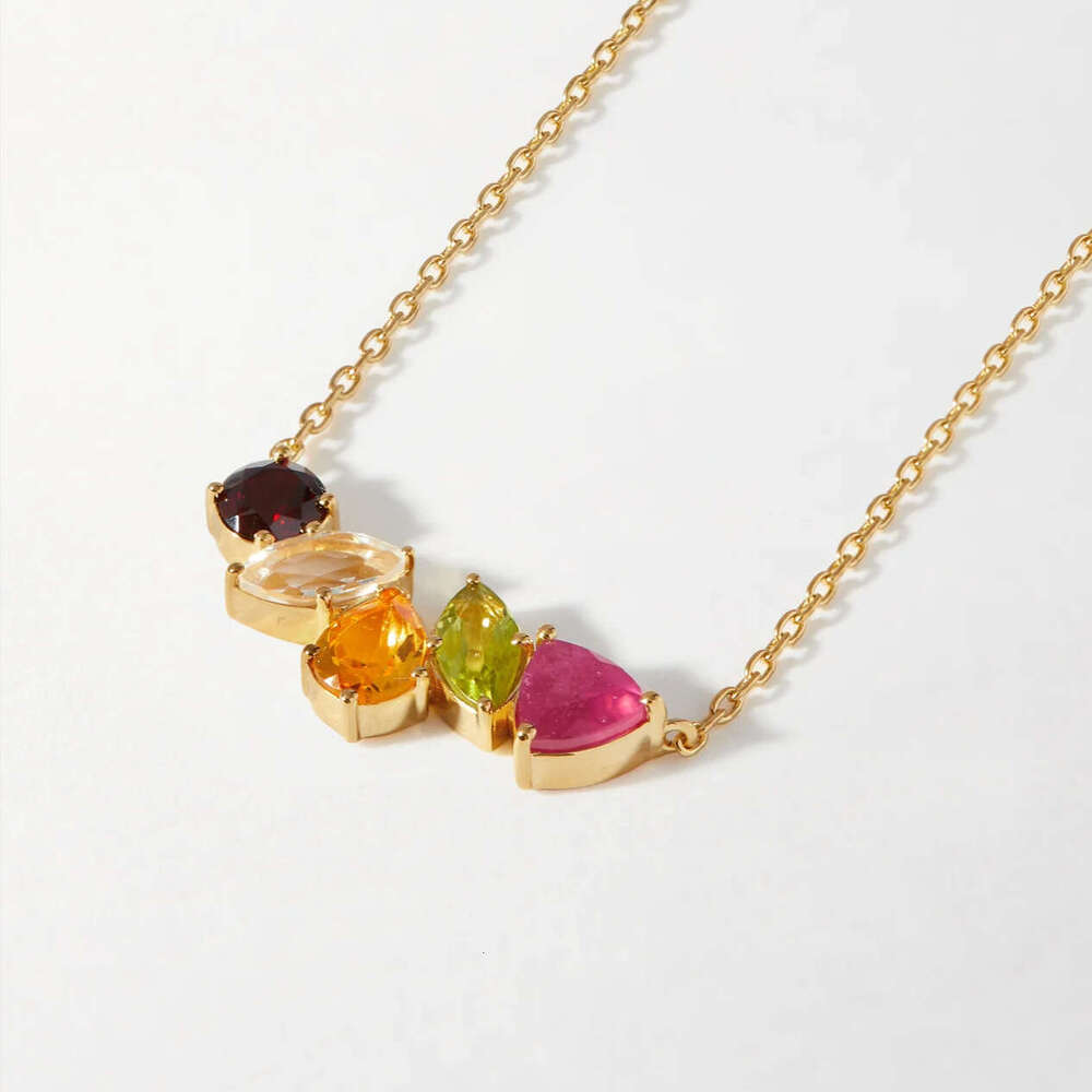 Luxury jewelry designer energy crystal lucky gemstone non fading Ins niche ruby collarbone chain versatile zircon inlaid temperament necklace jewelry  - view 6