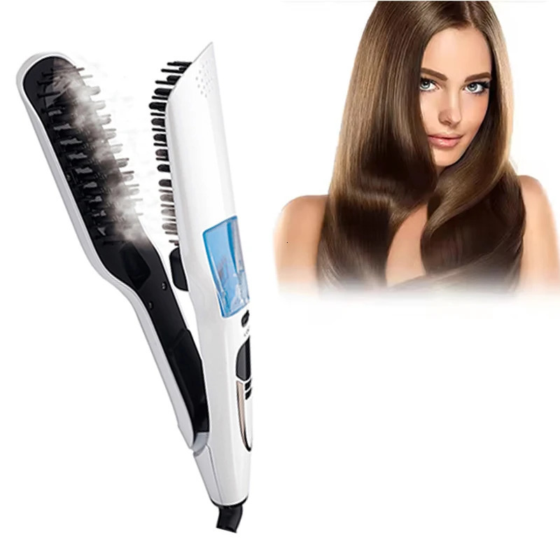 Steam Hair Straightener Brush Vapor Professional Hair Straightening Brush Moisturizing Care Hair Straightening Irons Comb 250717