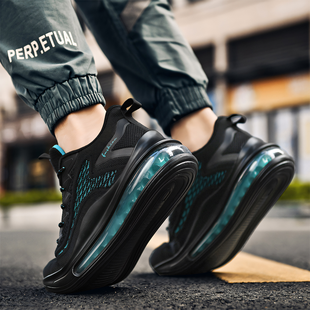 HW-6935 men's running shoes, height increasing air cushion fashionable spring and autumn new trend breathable soft sole men's casual sports 