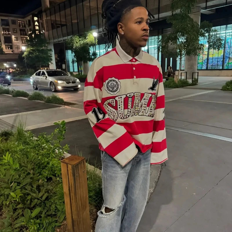 Hip Hop Embroidery Graphic T Shirts Street Diamond Harajuku Vintage T Shirts for Men Clothing Loose Oversized T Shirt Tops 250714