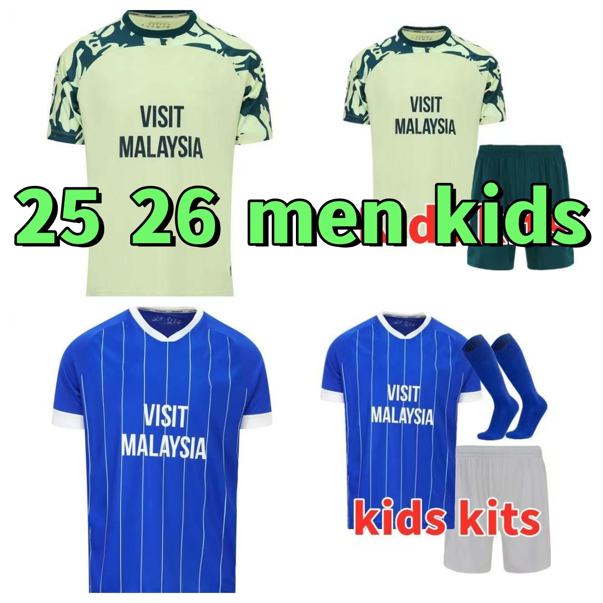 25 26 Cardiff RALLS Kids Kit city Soccer Jerseys PHILOGENEP COLWILL RATCLIFFE O'DOWDA KION ETETE Home away 2025 kids kit Football Shirts Uniforms