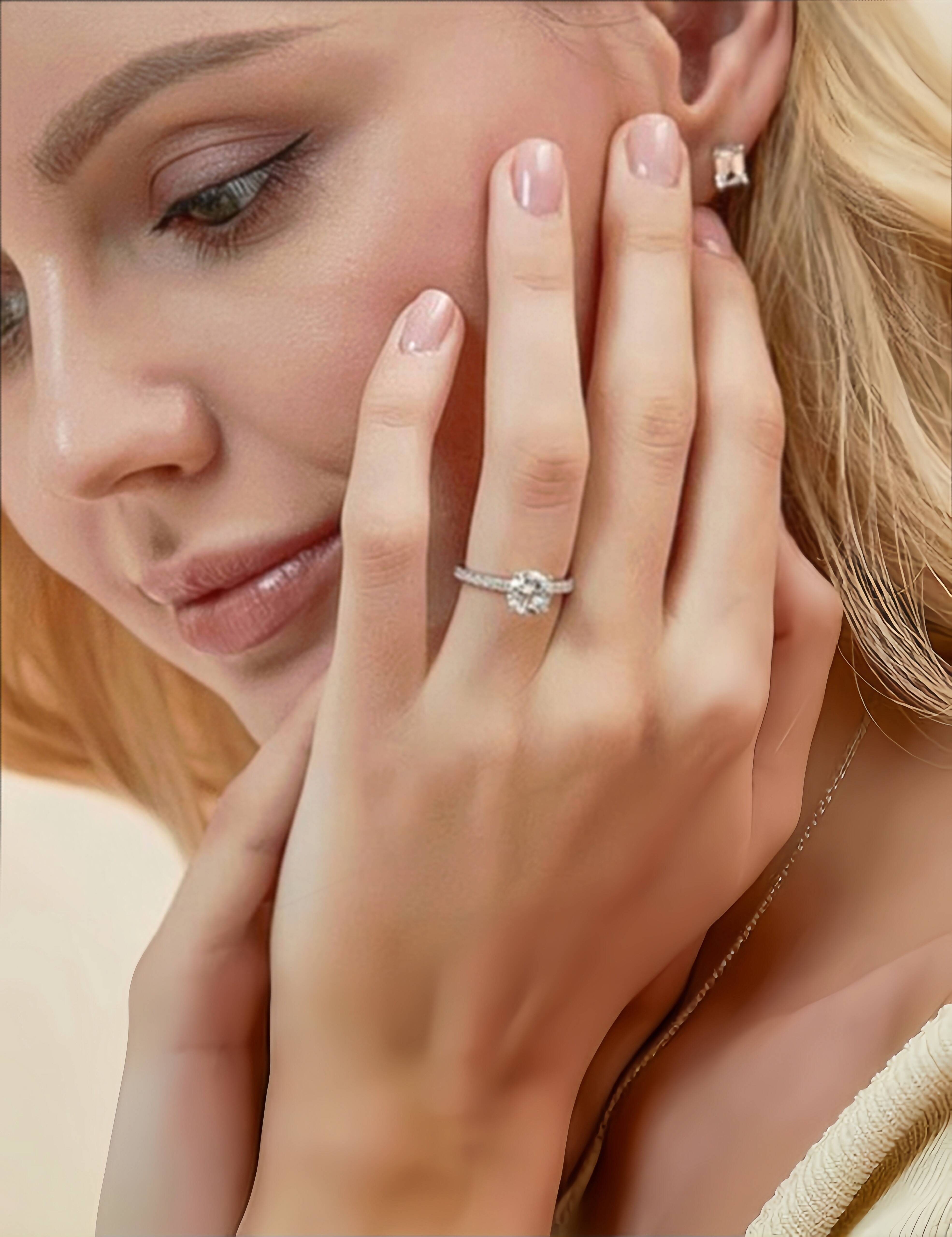 Certified 925 Sterling Silver Moissanite Rings for Engagement and Wedding-Stylish Jewelry