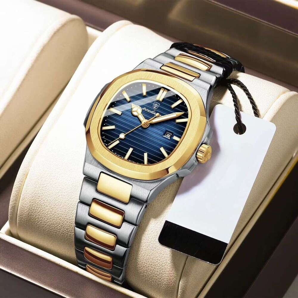 DHwatches Elegant Women's Quartz Watch - Ultra-Thin 8mm, Luminous Hands, Date & Week Display, 50M Waterproof, Stainless Steel Band