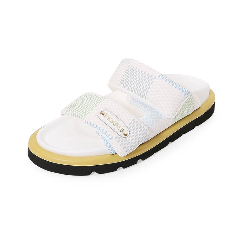 Slippers 2025 Summer L Brand Monogram Beach Shoes Velcro Thick - soled Sandals Versatile Women's Shoes