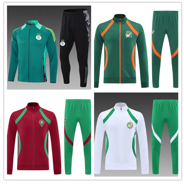 2025 26 Ivory Coast Training Suit Algeria Football Tracksuit Jacket Morocco Senegal National Team Survetement Chandal Sportswear Jogging