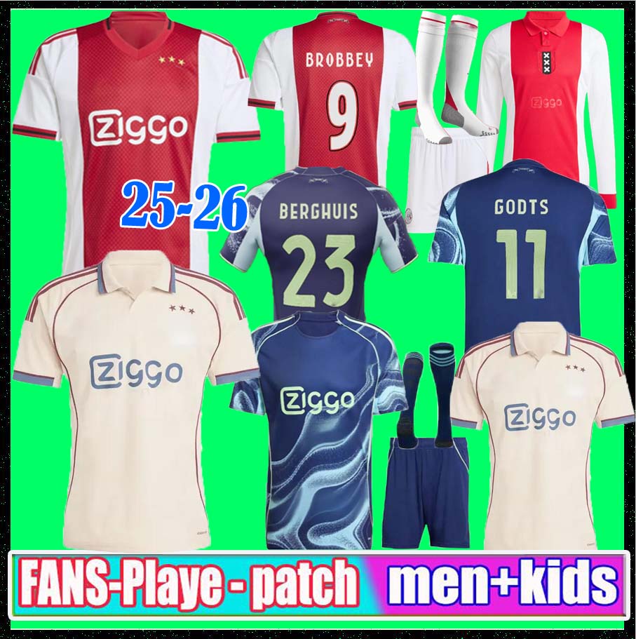 125th anniversary BROBBEY ajaxjersey Soccer Jerseys Kids 2025 2026 BERGWIJN Away Third Football Shirts AKPOM MIKAUTADZE TAYLOR CRUYFF FORBS BERGHUIS HLYNSSON