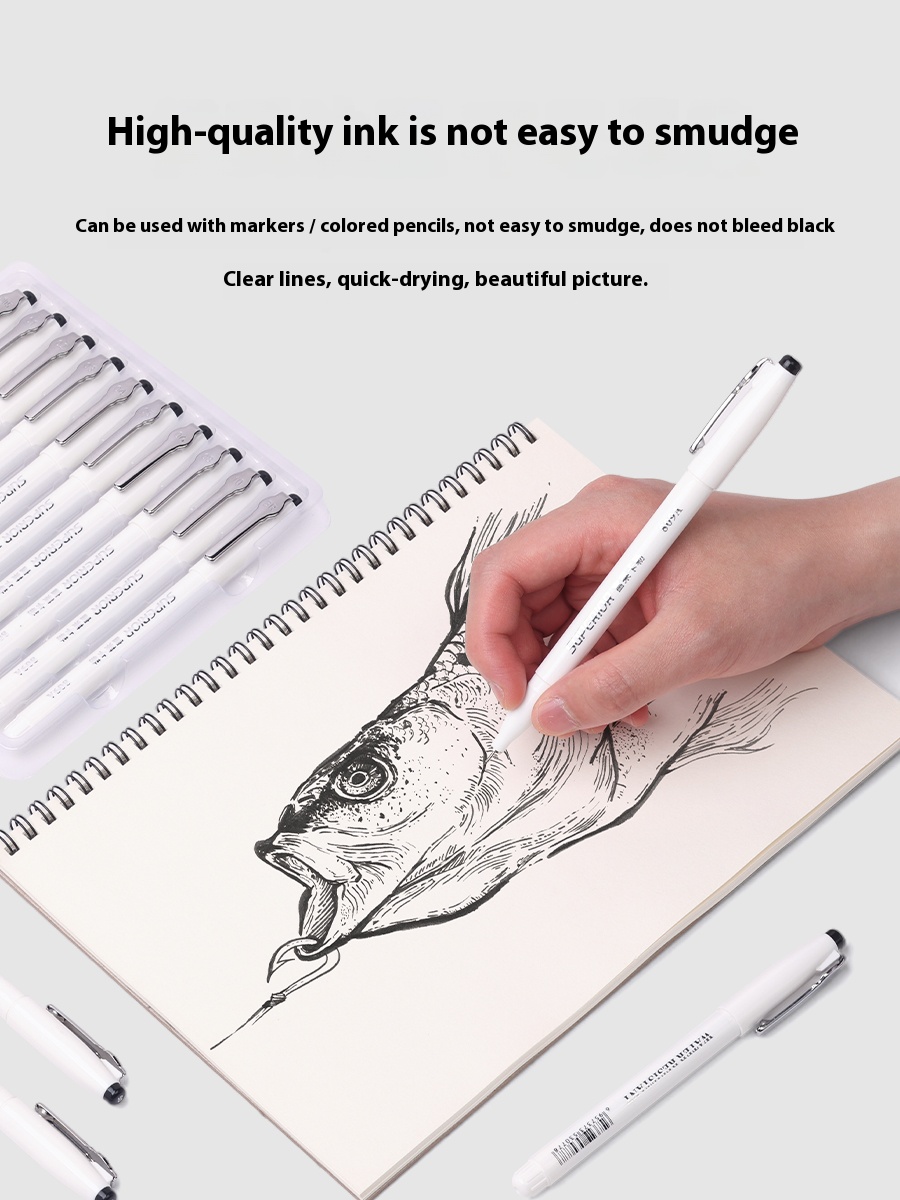 Premium Artist Quality Fine Line Pen Set with Comfortable Grip by Fuleikale