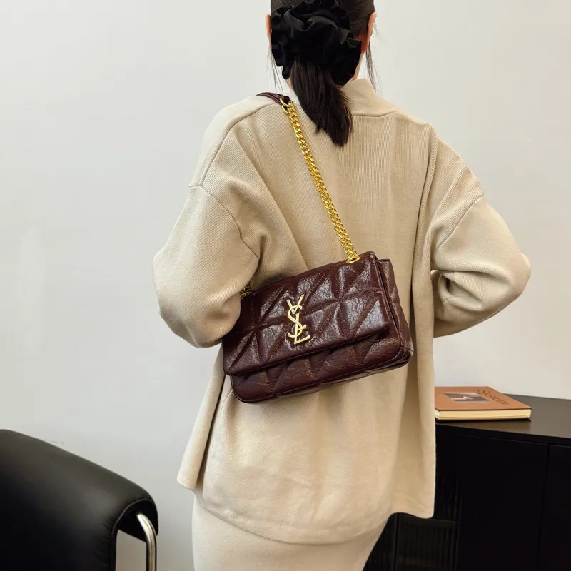 2025 New Designer Bag Shoulder Bag Luxury Bag Purse Crossbody Bag Chain Hundred Women's Tote Bag High Quality Leather Armpit Bag Black Handbag
