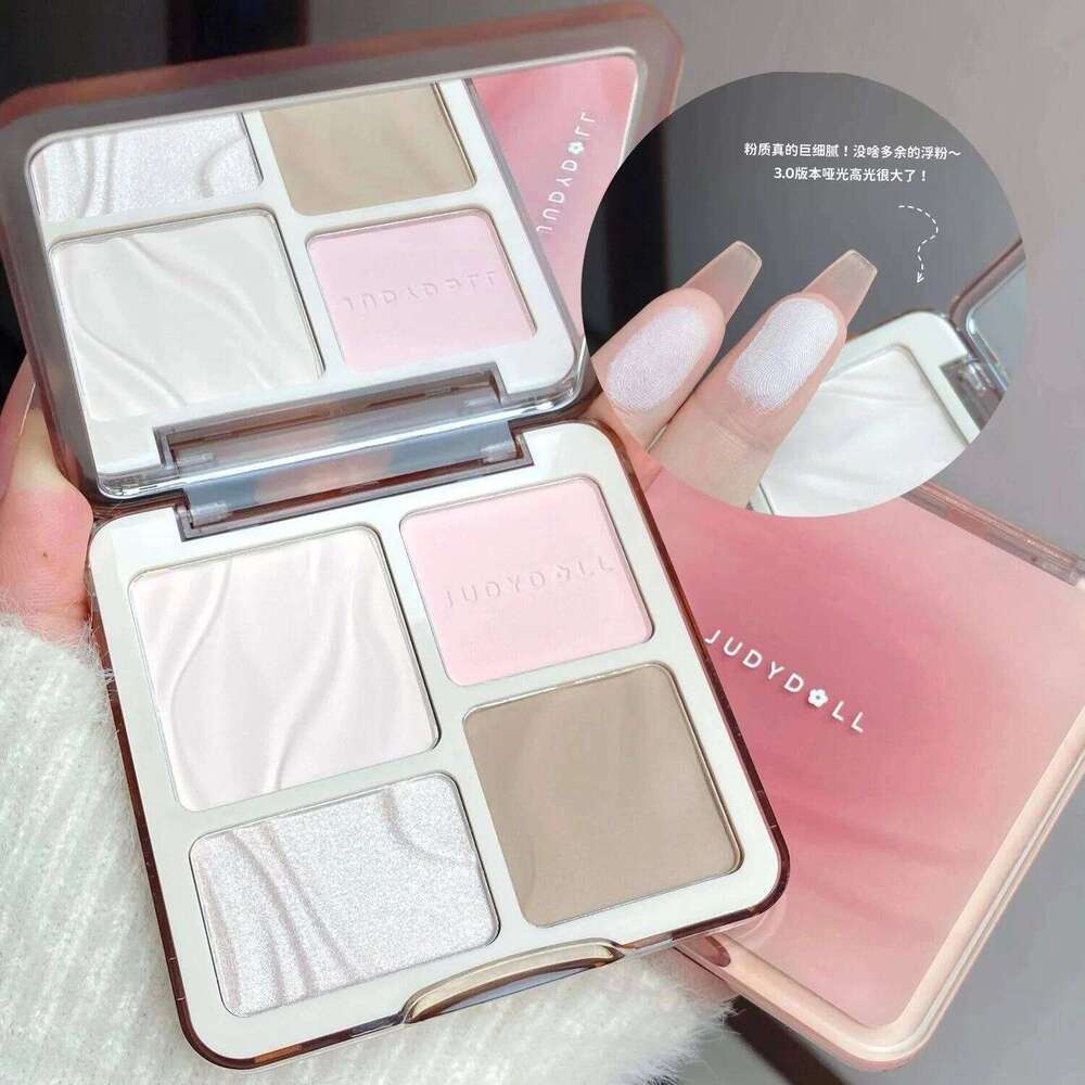 Judydoll Contouring Makeup Bronzer Face Palette Matte Highlighter Brighten Facial Blusher Illuminator Powder Shadow X250721