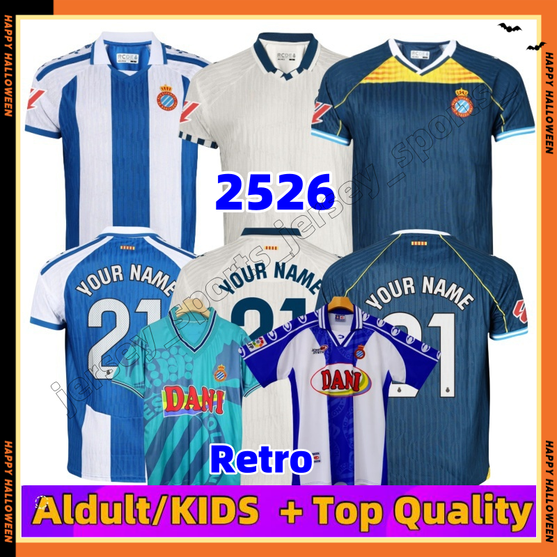 2025 2026 RCD Espanyol WU LEI Soccer Jerseys PUADO EXPOSITO Home Away 3rd Men Kids kit 25 26 football Shirt Retro 84 1989 1996 1997 1998 1999 2000 Espanyol Soccer Jerseys