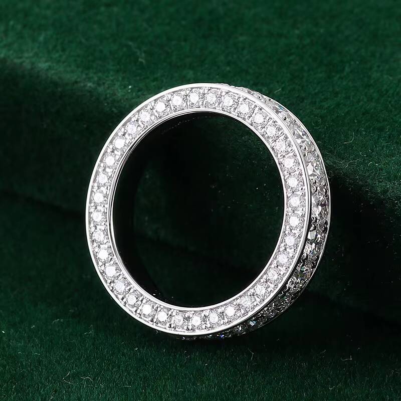 Wholesale 925 Sterling Silver Luxury Moissanite Ring for Men VVS Grade Mens Ring