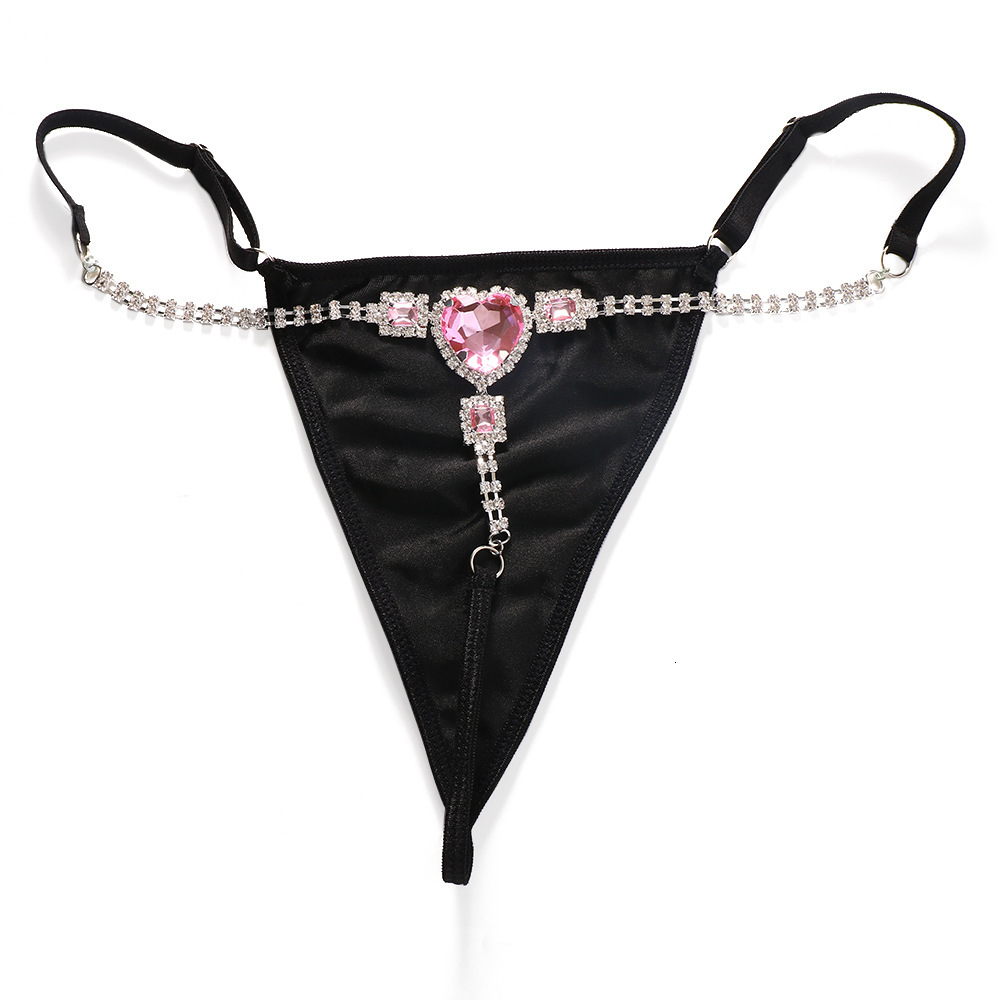 New Arrival Bling Bling Moissanite Heart Pant Chain Versatile Sexy Bikini Body Chain for Women