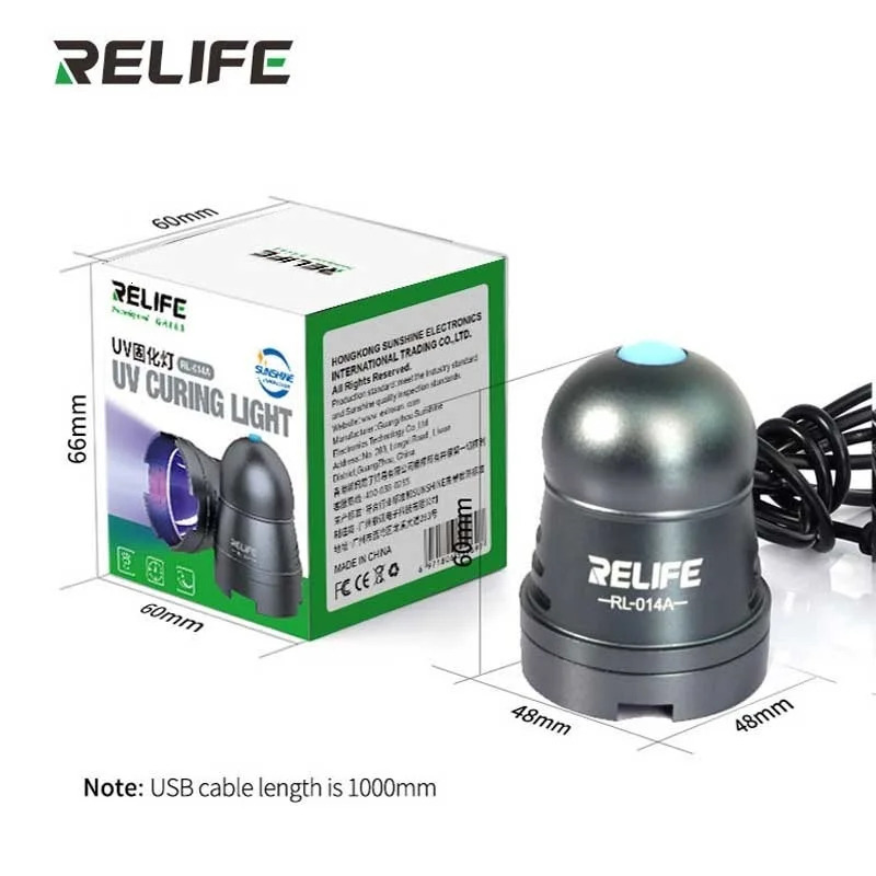 RELIFE RL-014A USB UV Curing lamp Multi-purpose Efficient USB Adjustable Time Switch Headlamp Bead Green Oil Glue Curing Tool