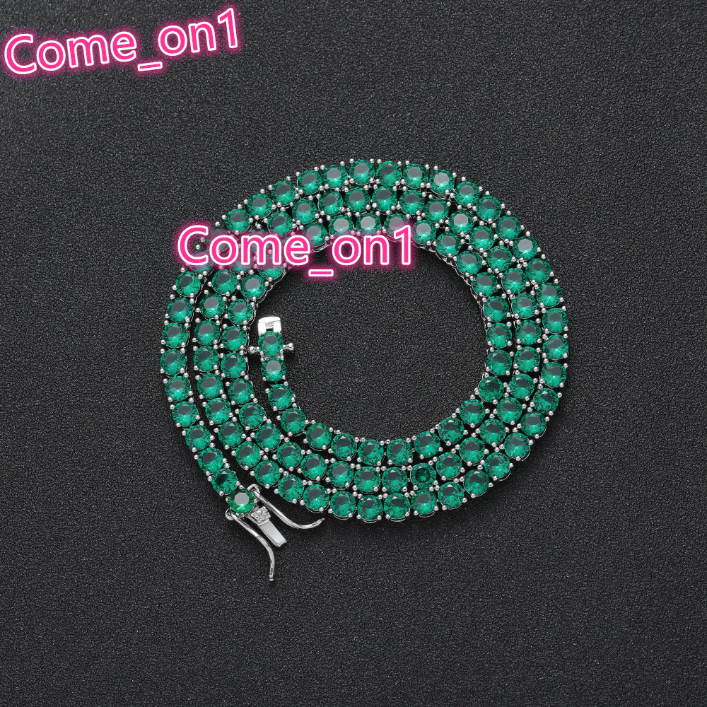 Wholesale Gold Plated Emerald Brass Diamond Necklace Hypoallergenic Womens Moissanite Necklace