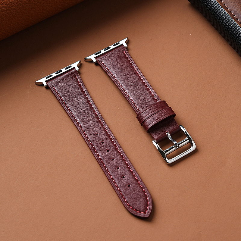 Luxury Leather Watch Bands for apple watch strap 49mm 44mm 45mm 42mm 38mm 40mm 41mm Woman Man bracelet iWatch series 10 9 8 7 6 5 4 3 ultra 2 1 Se Wri