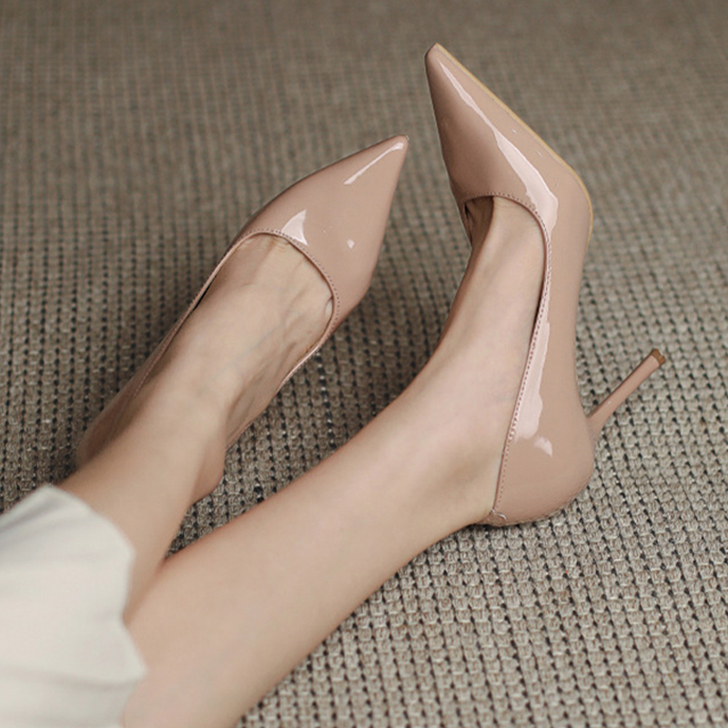new designer high heels dress shoes loafers womens adult 7cm 9cm heel mary jane shoes luxury patent leather fashion party wedding women sandals
