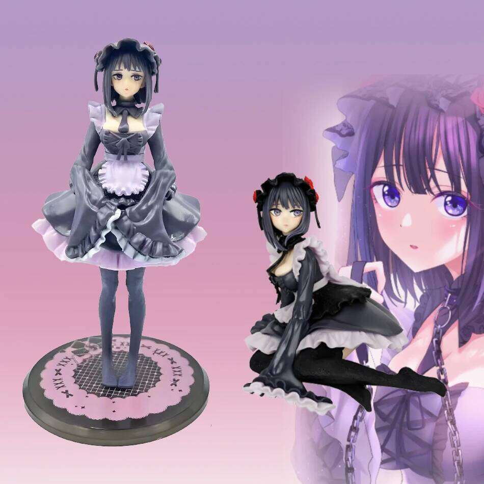 12cm My Dress-Up Darling Anime Action Figure - Black Maid Outfit Kitagawa Marin Shizuku Kuroe Figurine Collection Model Toy Gift