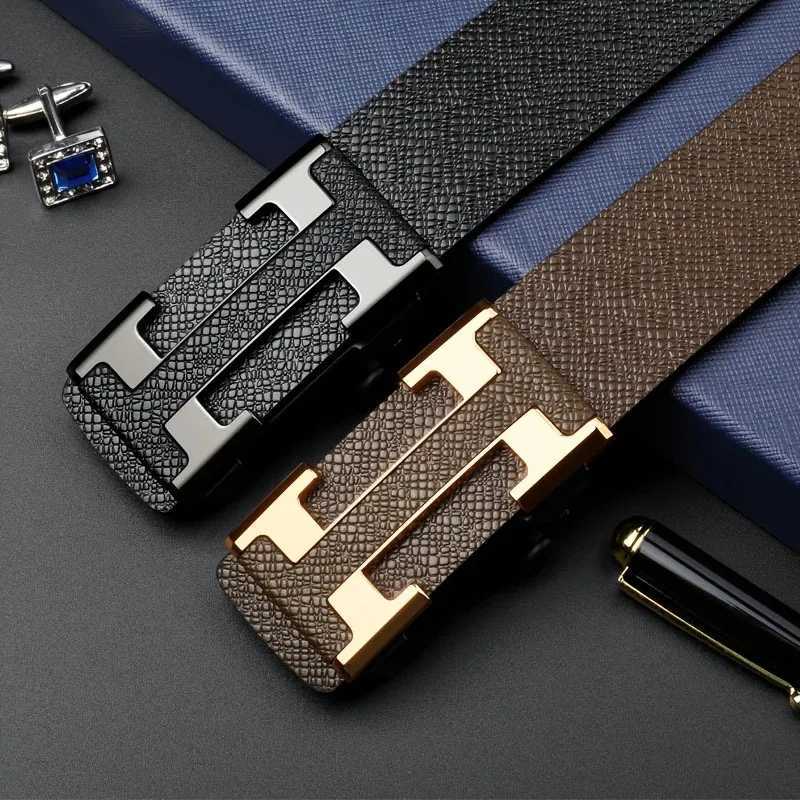 2025 NEW automatic buckle belts buttoned non-porous belts business belts fashionable young and middle-aged belts. L250721
