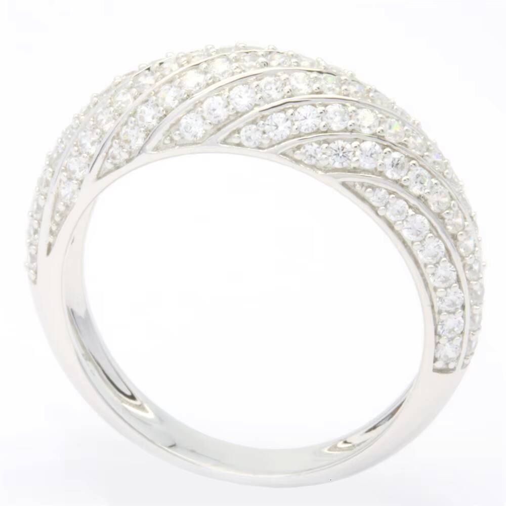 Hot Selling Design Women Elegant Custom Fashion Jewelry Top Quality Silver 14K 18K Moissanite Diamond Ring