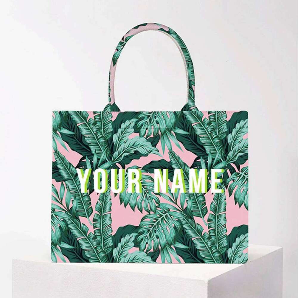 Handbag Lady Personalized Fashion Printing Large Capacity Canvas Book Tote With Name Women's Custom Commuter Shoulder Bag