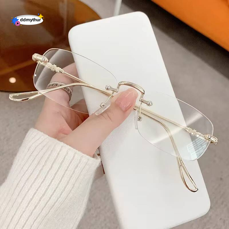 Harajuku Metal Square Frame Y2K Womens Retro Small Glasses Girls Japanese Glass Eyewear Decorative Anti-blue Eyeglasses ddmythur
