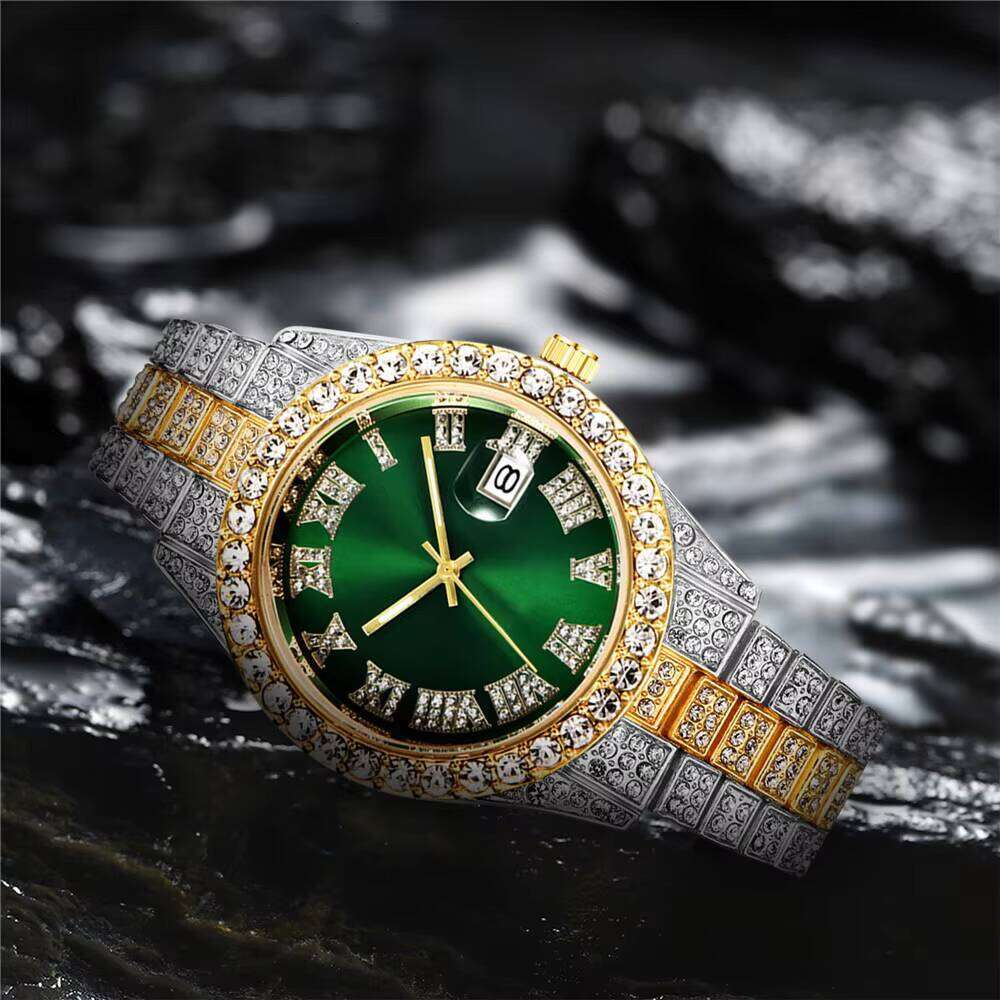 Men's Luxury Watch - 40mm Gold/Silver Stainless Steel Quartz Watch | Hip Hop Business Dress Watch with Date (14 Styles)