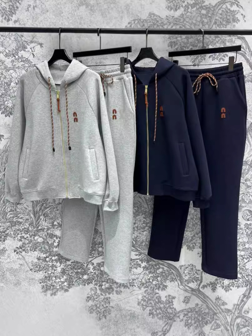 Women's Tracksuits Tracksuit Designer Women Sportswear Fashion Brand Zipper Coat Outdoor Leisure Sports Loose Cotton Hoodie Pants Two-piece