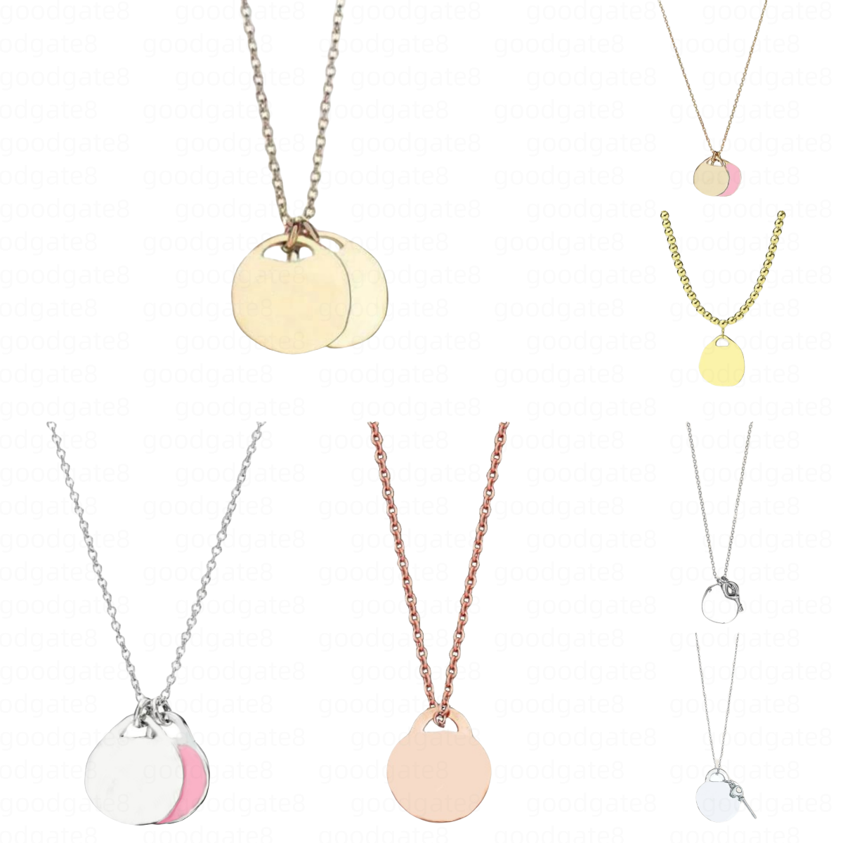 Heart necklaces designer pendant designer necklace for woman men love red blue plated silver gold necklace simple designer jewelry gifts popular classical go02