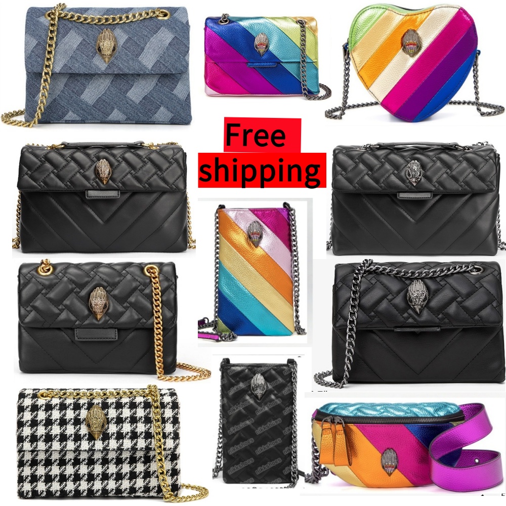 kurtly gegiered bag Designer 2025 London Bag For Women Salesperson Mini Evening Small Heart Purse Fashion Chains Crossbody Girls Shoulder Strap Flap Bags AAA