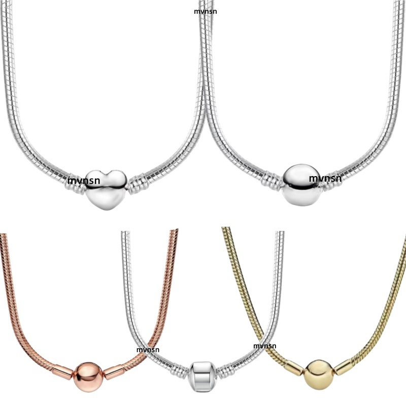 Necklace designer necklace snake gold heart Pendant Moments necklaces designer chain for women luxury Jewelry with box 925 Silver fashion Cuba chains wedding gifts