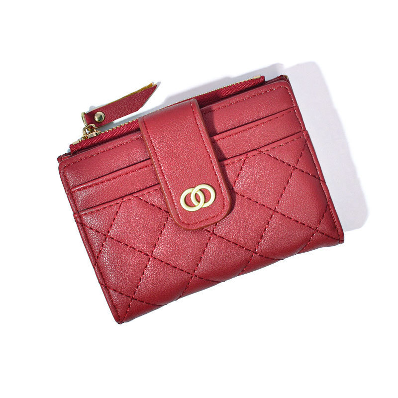 New Arrival luxury ladies short wallet multiple card slots coin purse multiple colors available free shipping