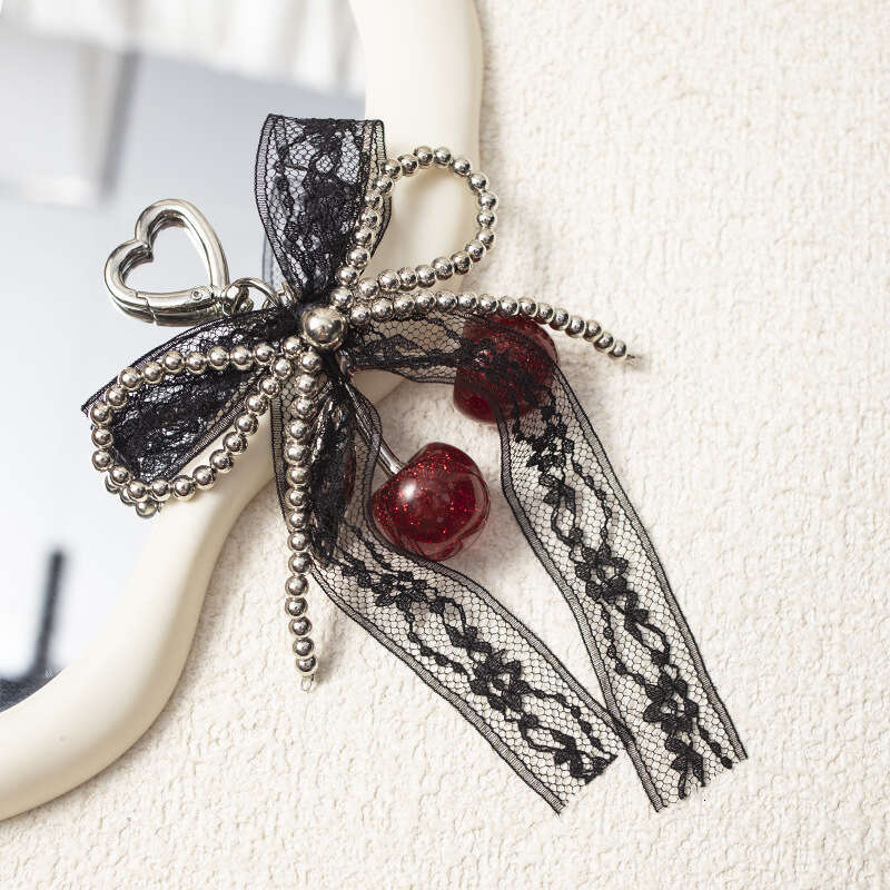 Pink High-End Exquisite Internet Celebrity Keychain Pendant Cherry Red Charm Bag New Style Decoration